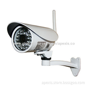 Outdoor Wireless IR Megapixel IP Camera, IR Waterproof, Supports IR-cut, Day/Night Vision
